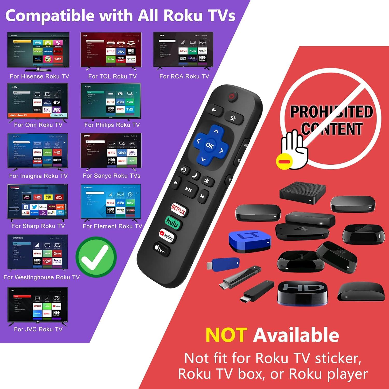 Pack de 2 Controles Remotos Universales Angrox para Roku TV