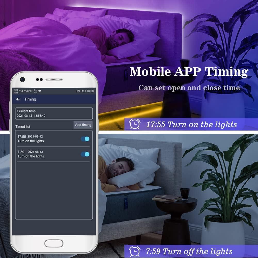 Tira LED RGB COB 5m INDARUN con control APP y música