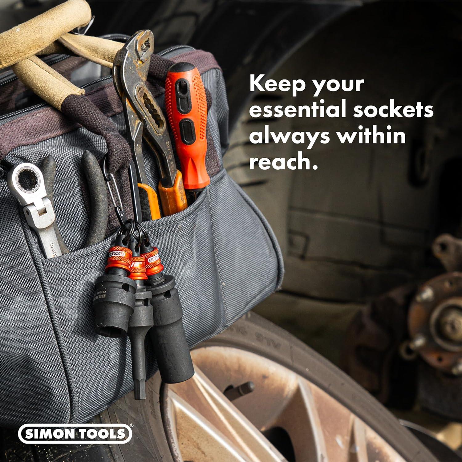 Soporte de Llave de Socket 1/2 Simon Tools - Juego de 3