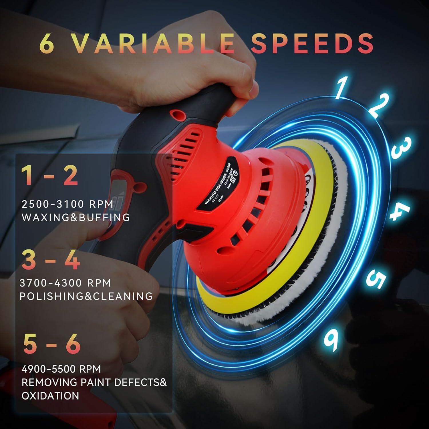 Pulidor Orbital Inalámbrico Alrigon 6" Compatible Milwaukee M18