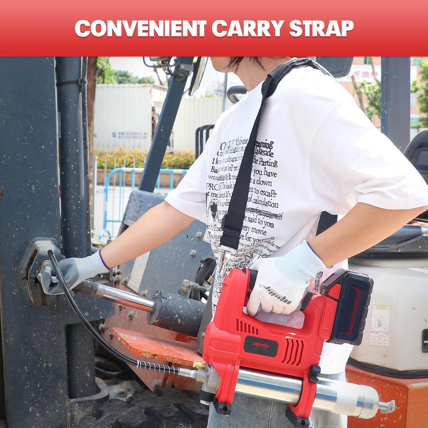 Pistola de Grasa Mellif 10,000 PSI 14 oz Compatible Milwaukee