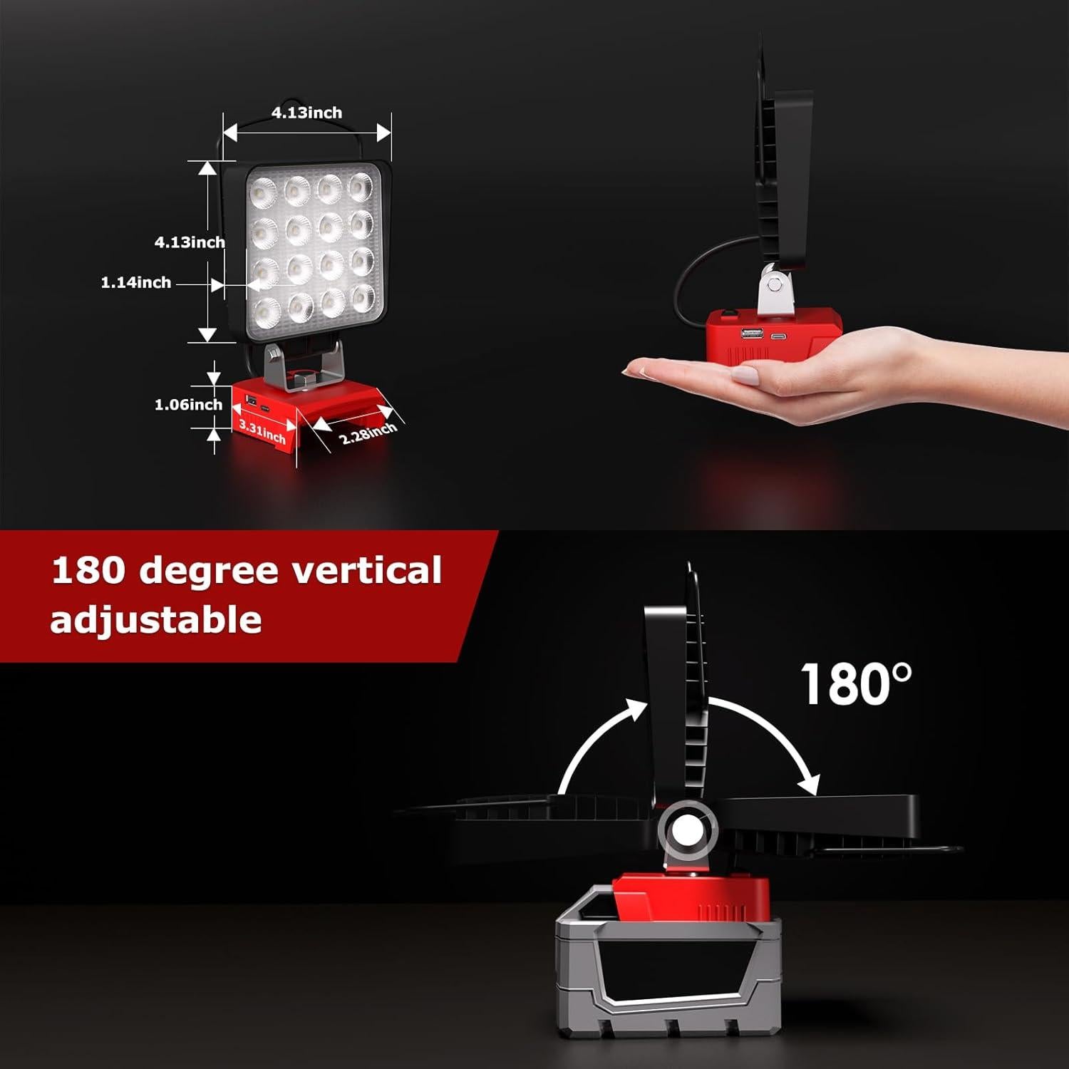 Luz de Trabajo LED Inalámbrica LANKA 90W 10000LM 2 Pcs