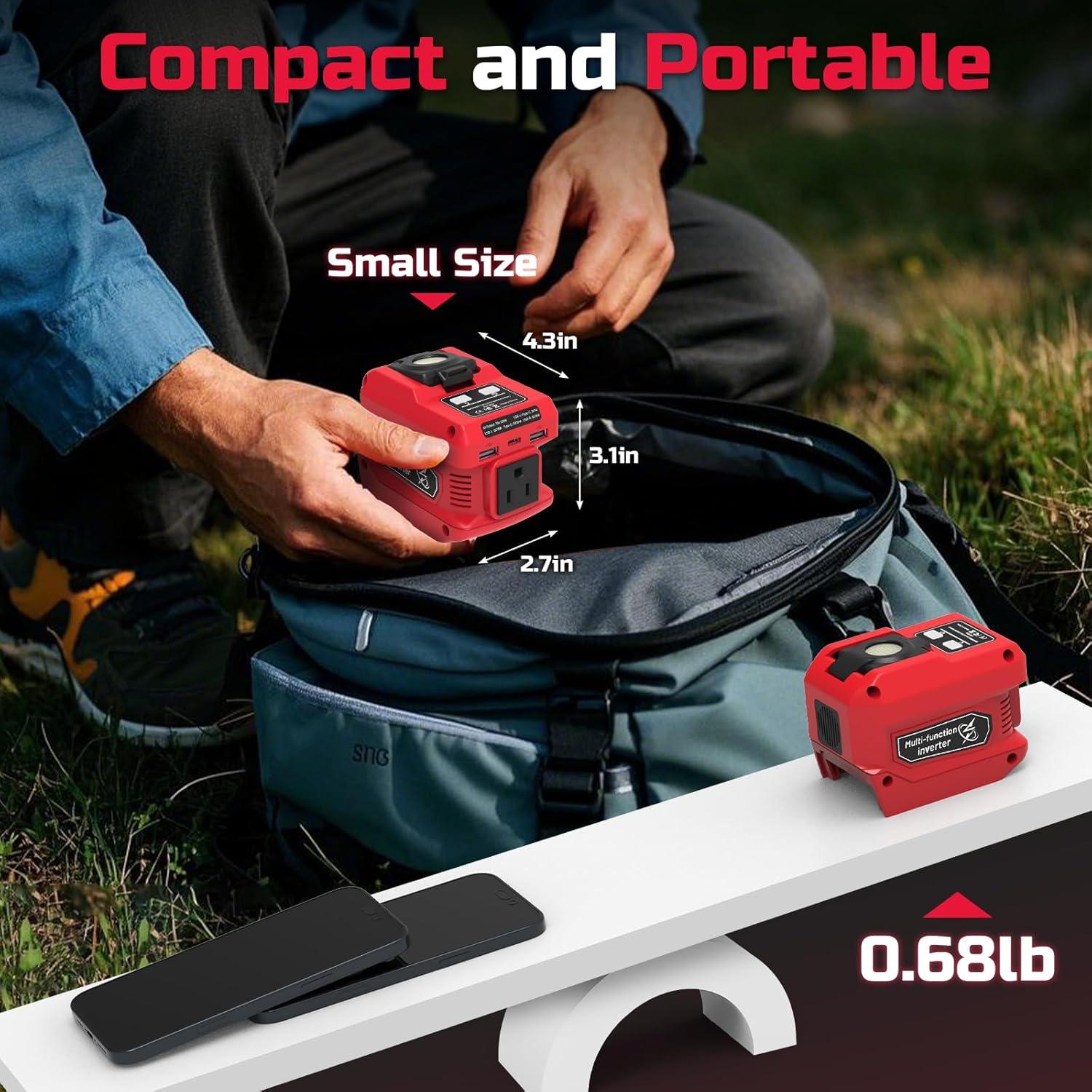 Inversor de Potencia 220W Mightrench para Batería Milwaukee 18V