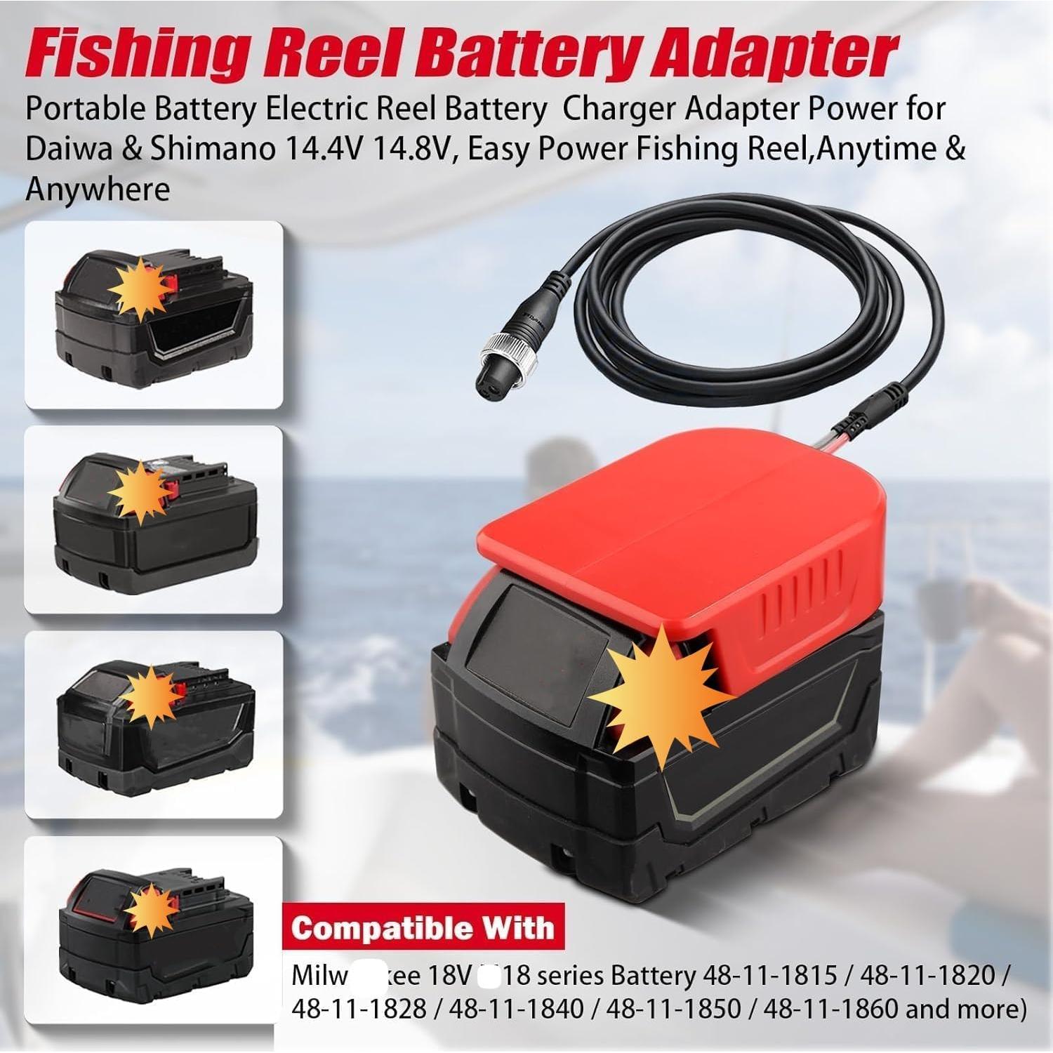 Adaptador de Batería YNDZ para Carrete de Pesca Eléctrico 18V