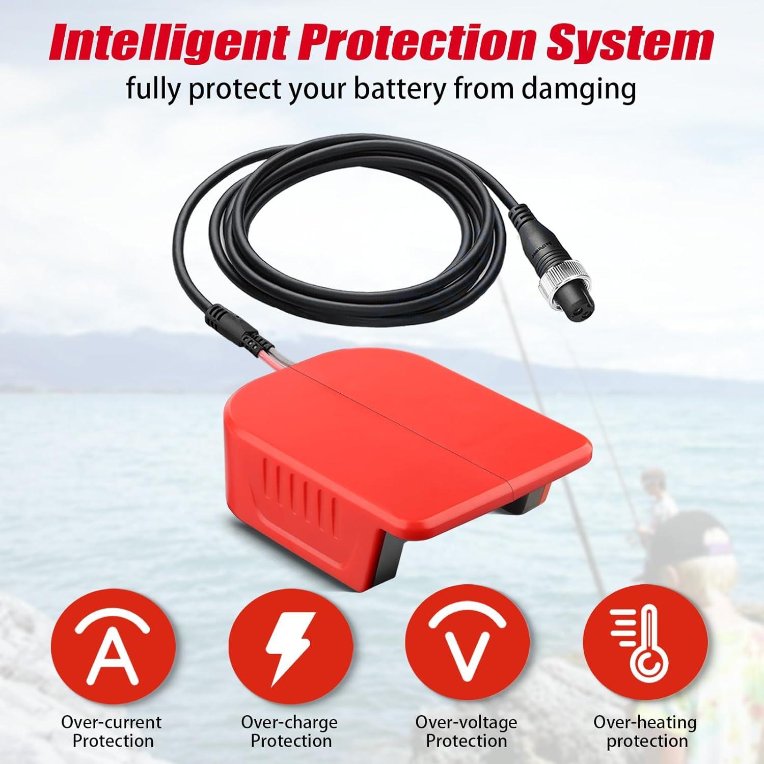 Adaptador de Batería YNDZ para Carrete de Pesca Eléctrico 18V