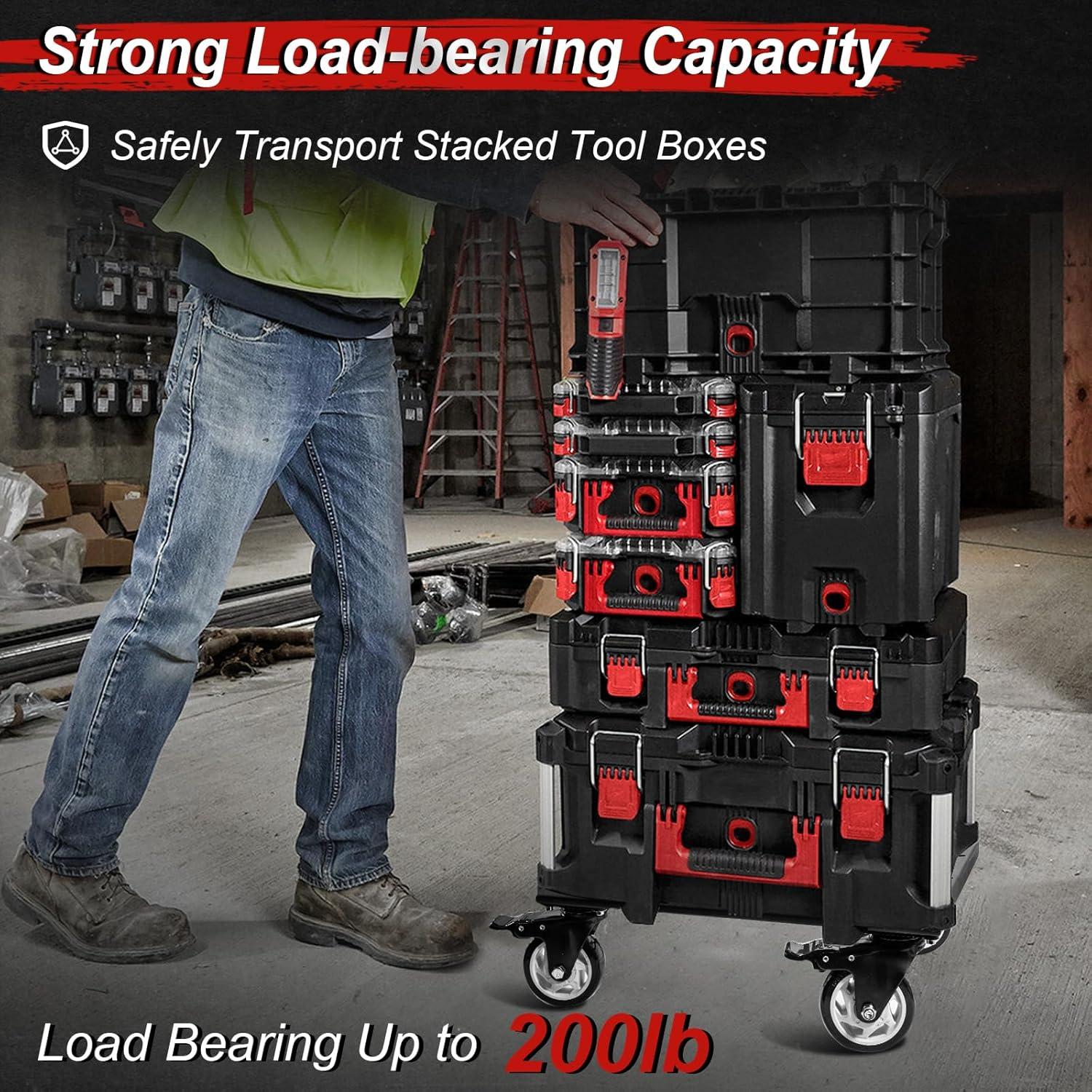 Carro de Herramientas DNShorix Compatible con Milwaukee Packout 90.7kg