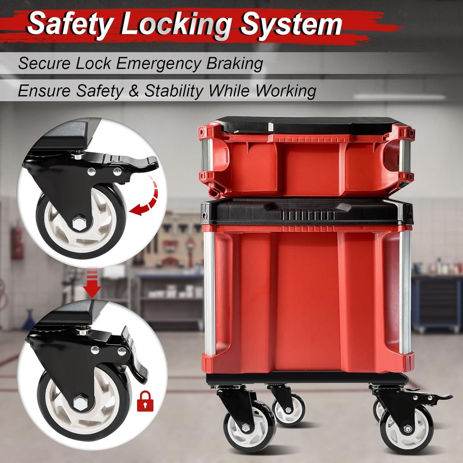 Carro de Herramientas DNShorix Compatible con Milwaukee Packout 90.7kg