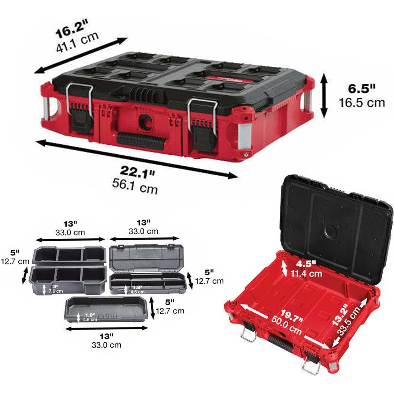 Caja de herramientas Milwaukee Packout 56.1x40.9x16.8cm IP65 34kg