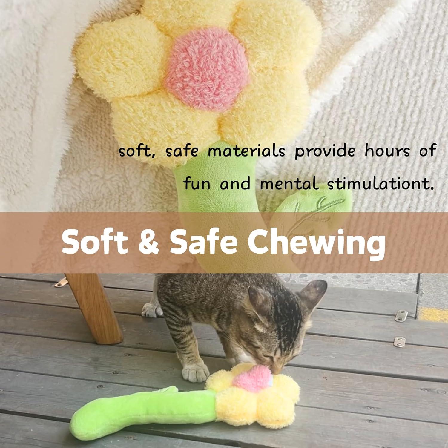 Juguete Interactivo para Gatos CECE PAW Flor con Hierba Gatera