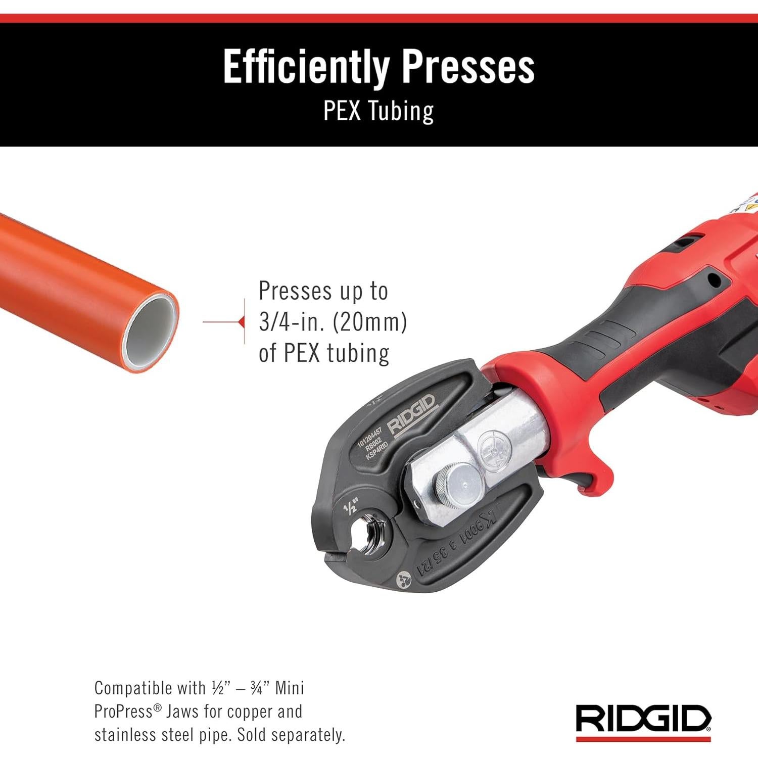 Kit de Herramienta de Prensa Mini RIDGID RP 115 con Mandíbulas 12-20 mm