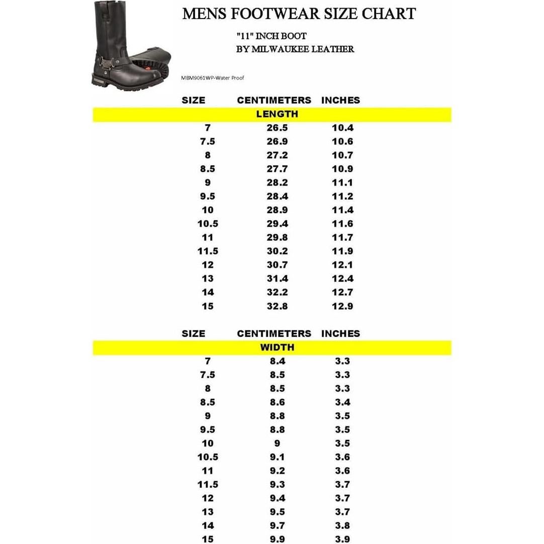 Botas de Cuero Impermeables Milwaukee Leather Hombre 11W