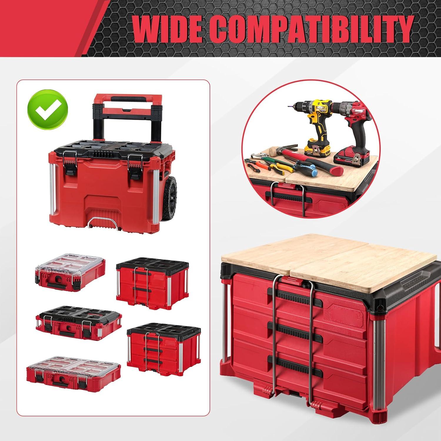 Mesa de trabajo portátil BPOPO para caja Milwaukee Packout - 2 unidades