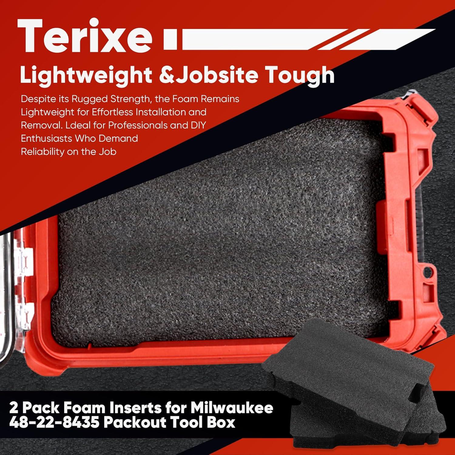 Inserciones de Espuma Negras para Milwaukee Packout 48-22-8435 - 2 Paquetes Personalizables