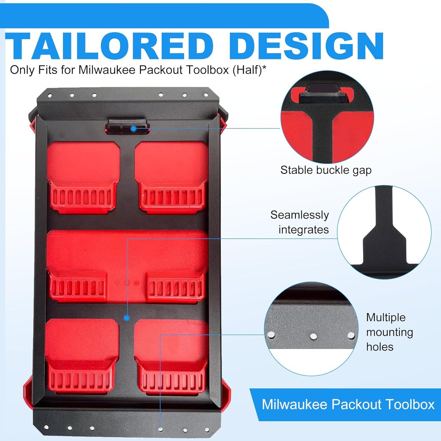 Placa de Montaje Milwaukee Packout - Acero de Aluminio 39x25cm