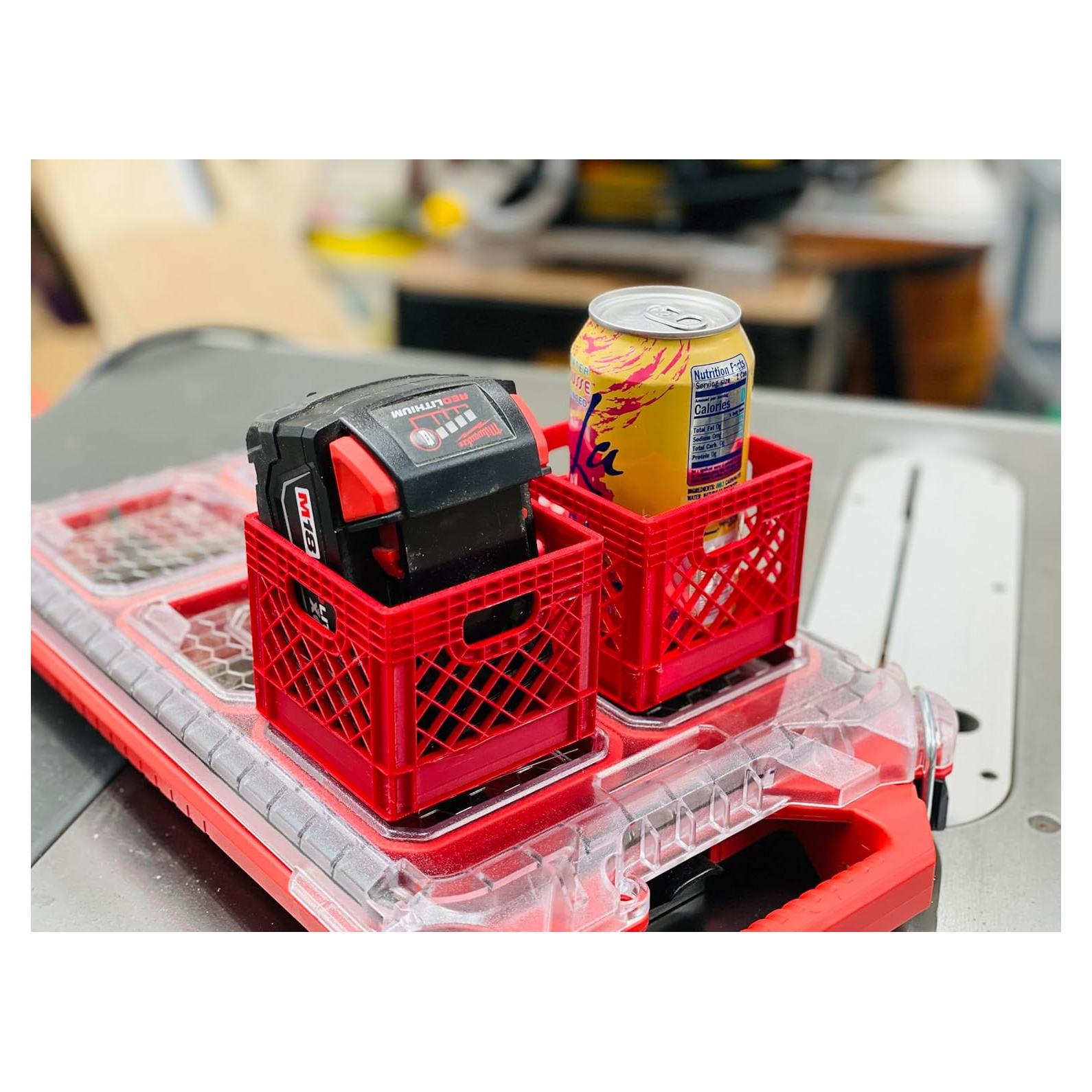 Organizador de herramientas Milwaukee Packout Mini Crate Rojo