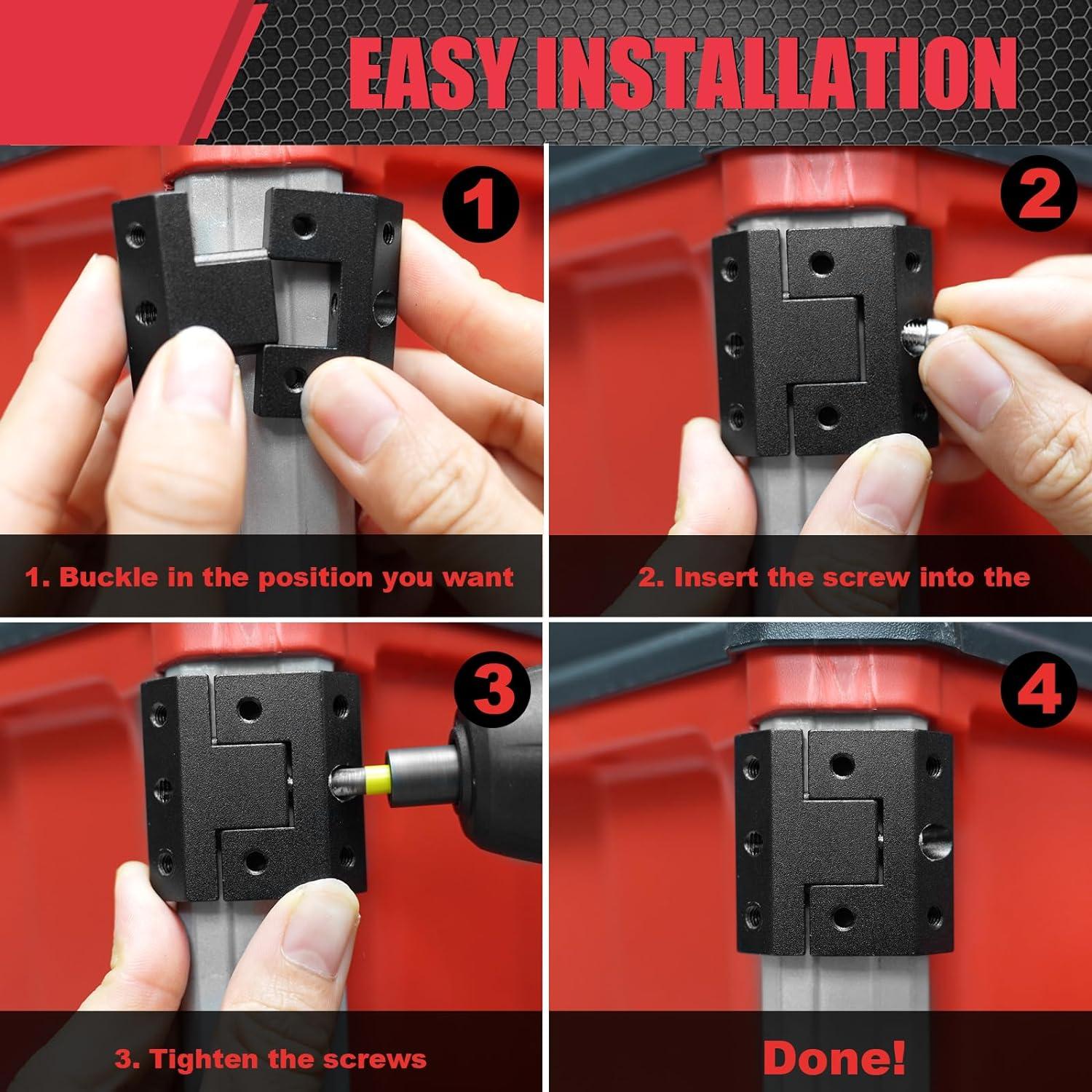 Clip de Riel Packout BPOPO - Adaptador Universal Negro