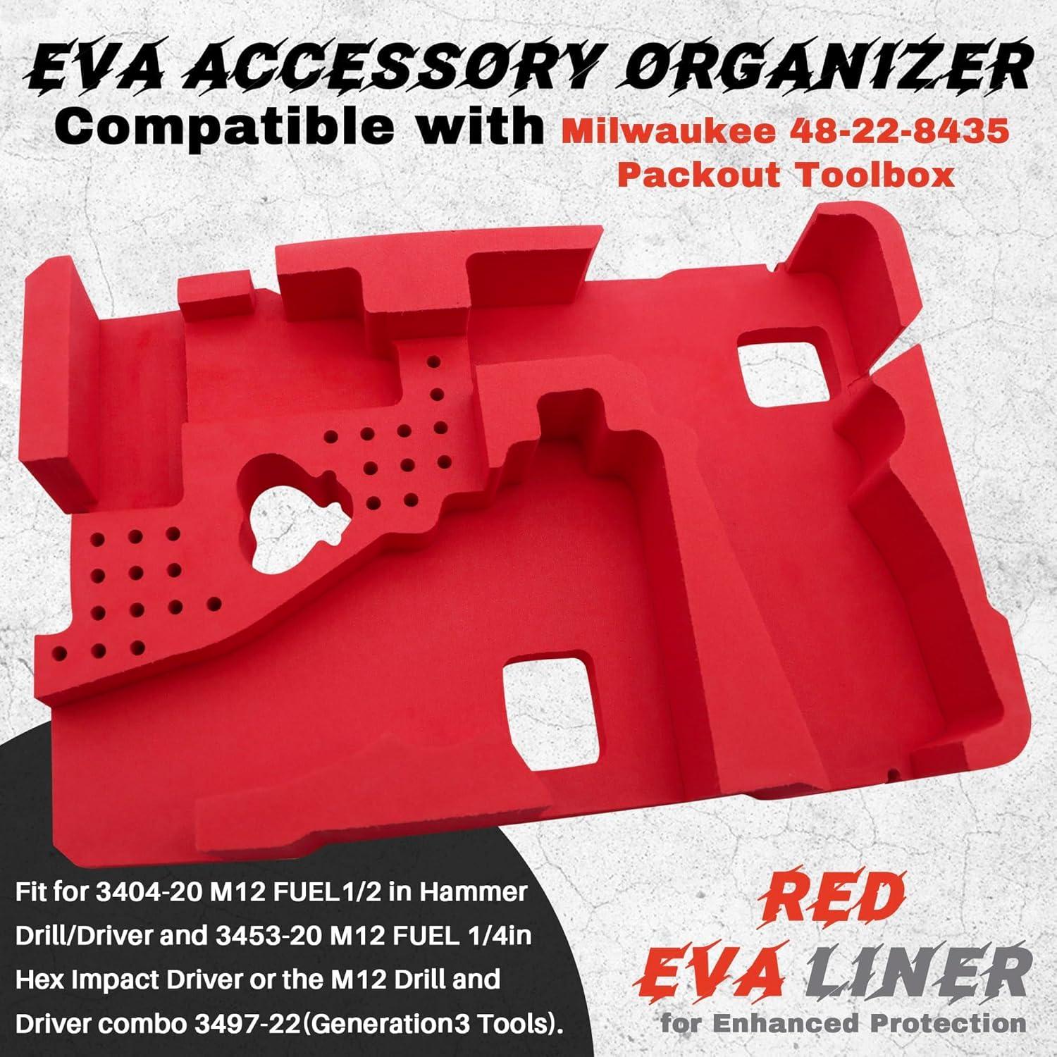 Forro EVA Organizador Packout Milwaukee 48-22-8435 Rojo