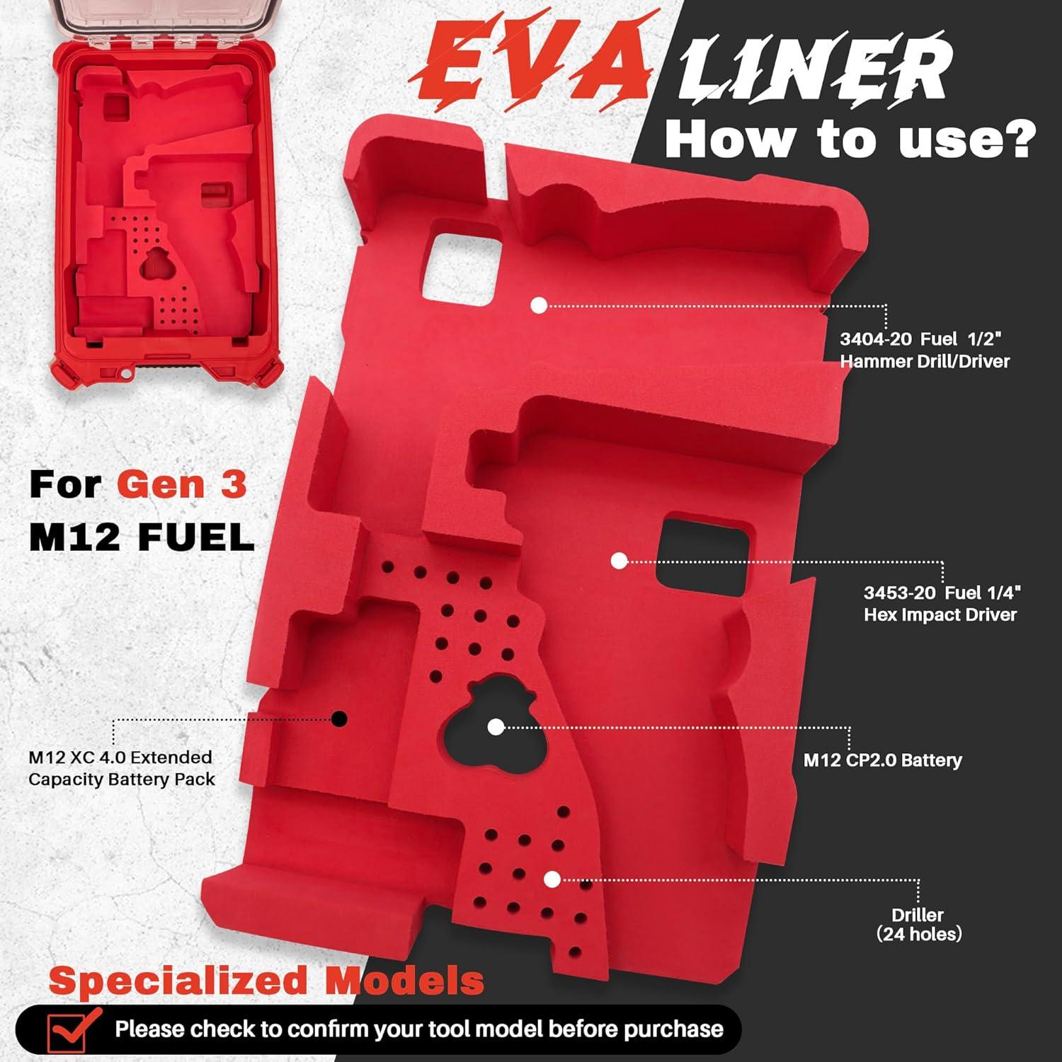 Forro EVA Organizador Packout Milwaukee 48-22-8435 Rojo