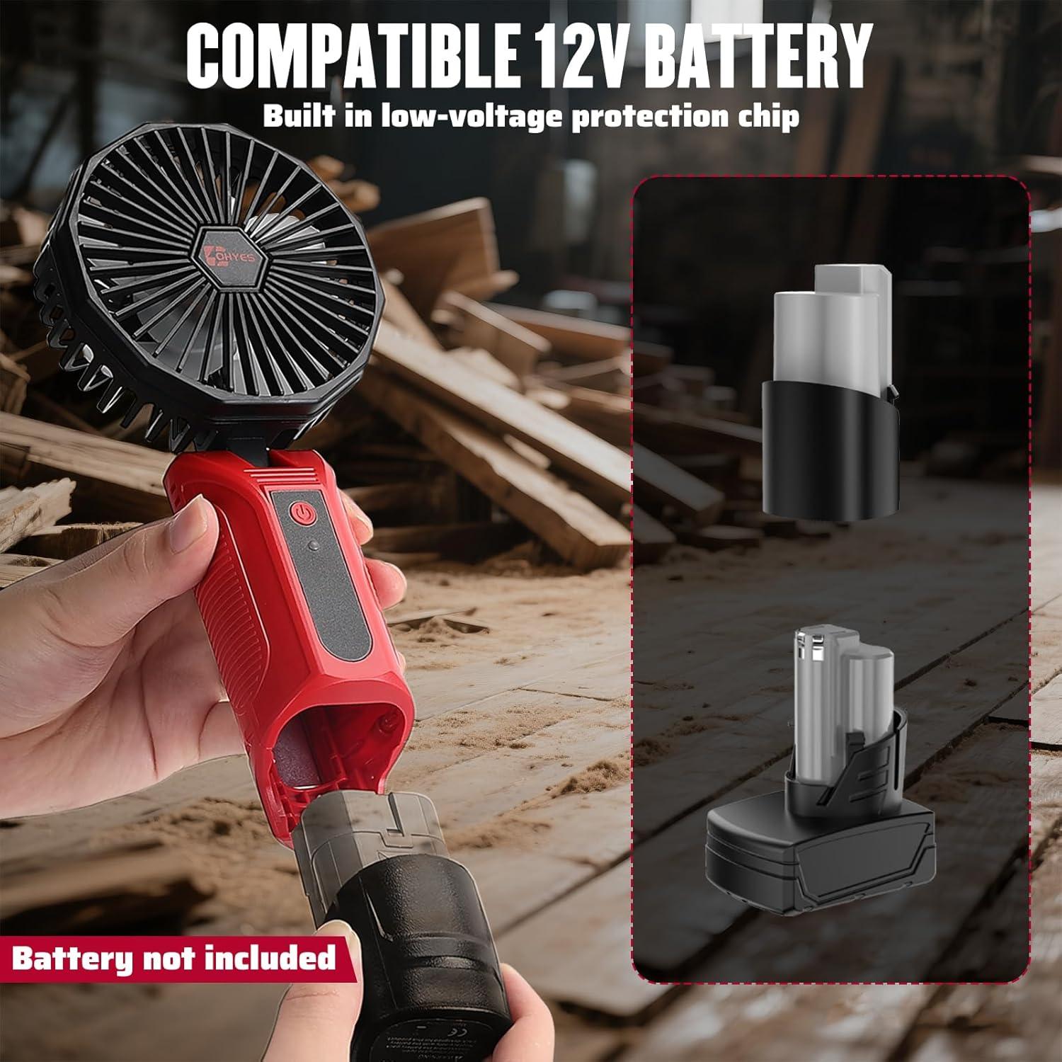 Ventilador de mano magnético Ohyes 12V portátil y silencioso