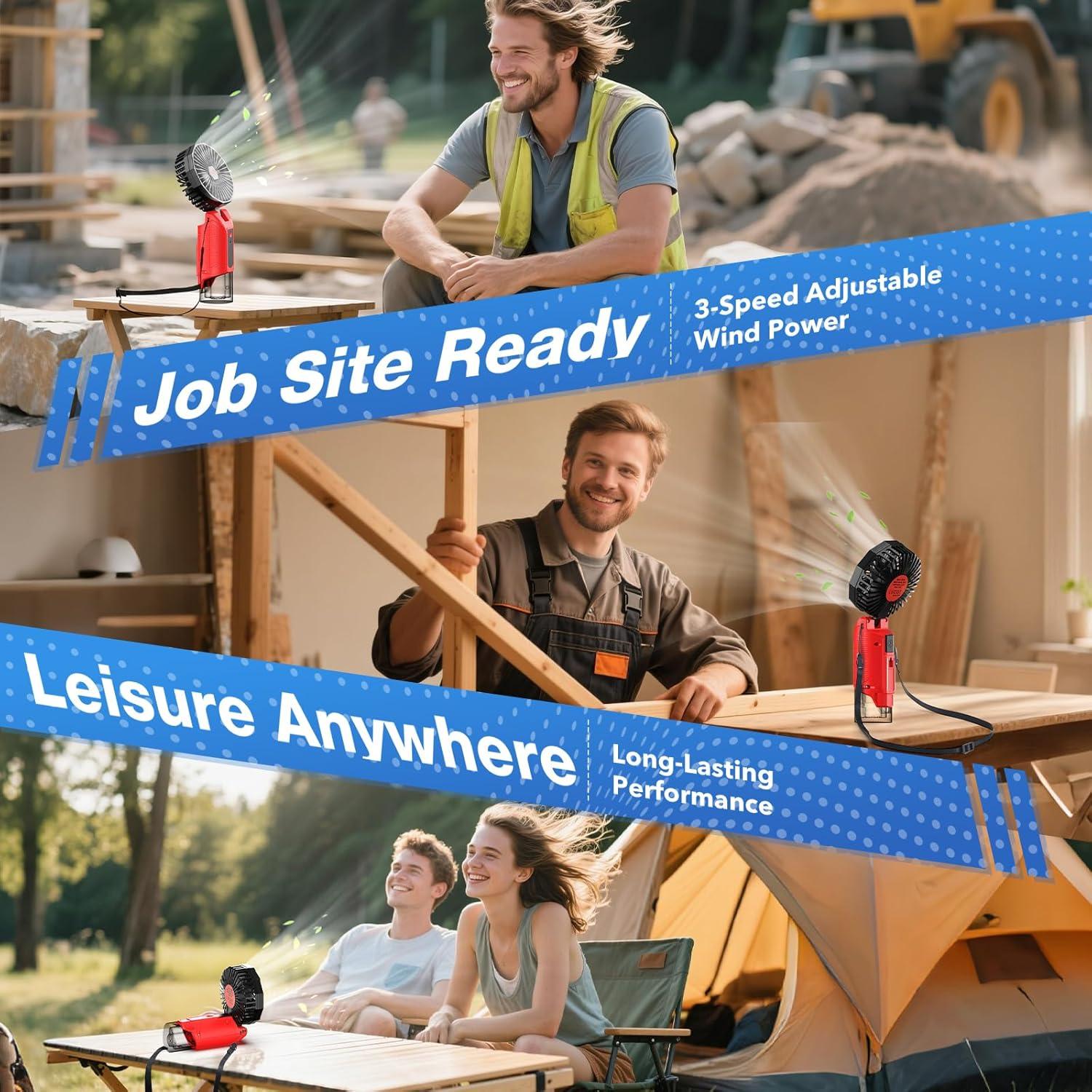 Ventilador de mano magnético Ohyes 12V portátil y silencioso