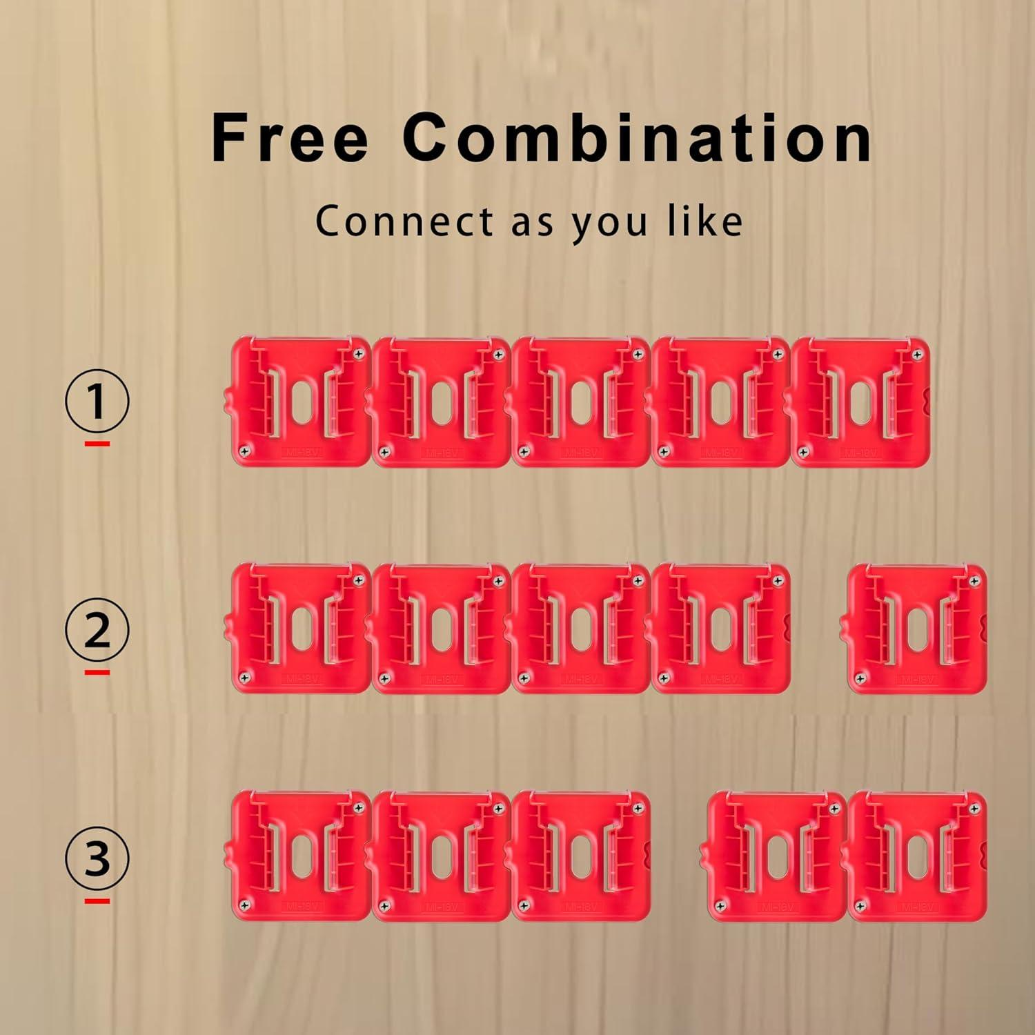 Soporte de Batería Milwaukee M18 - Organizador Montado en Pared