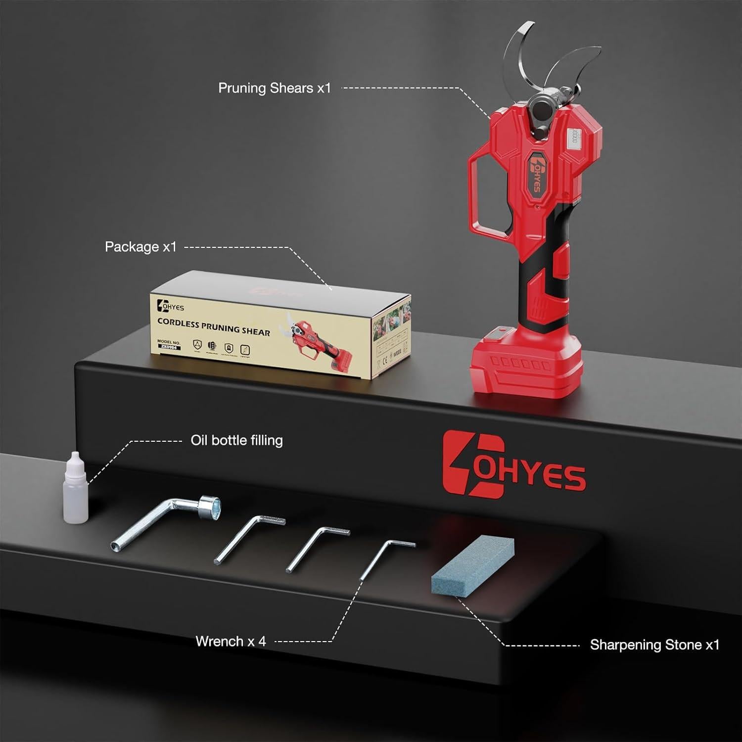 Tijeras de Podar Eléctricas Ohyes ZX0984 60mm Cuchilla SK7