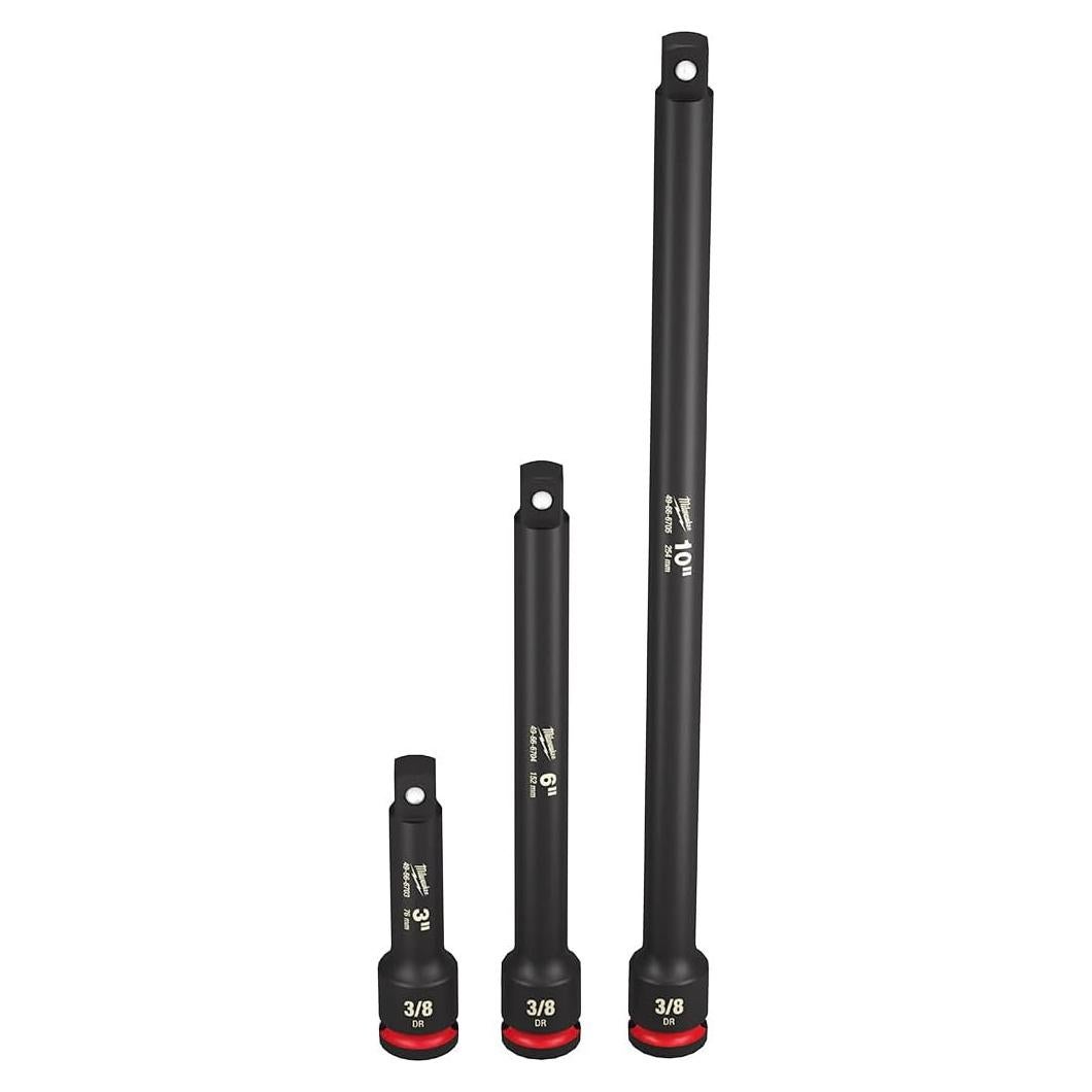 Juego de Extensiones Milwaukee 3 Piezas 3/8" Impacto