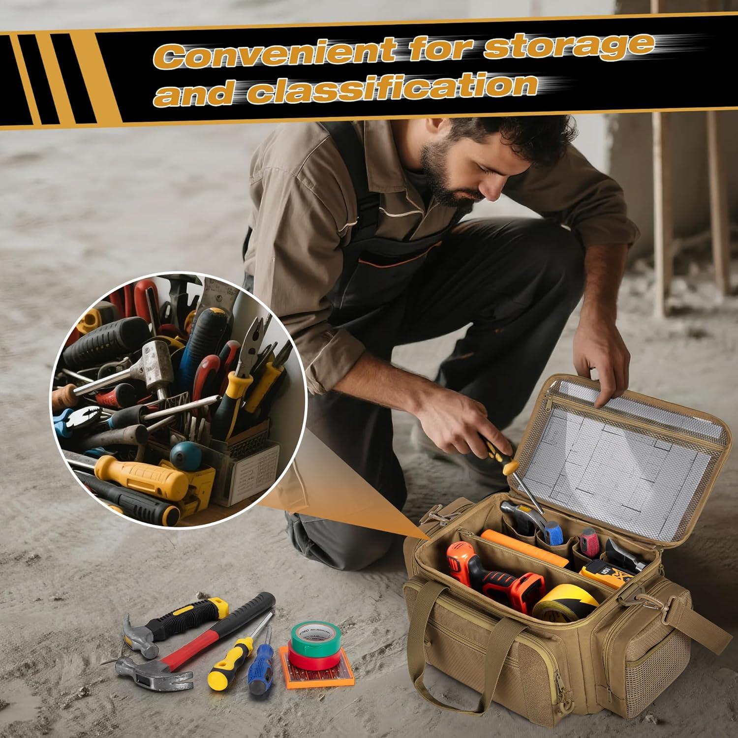 Bolsa de Herramientas Táctica Trahzia 35.56 cm Caqui