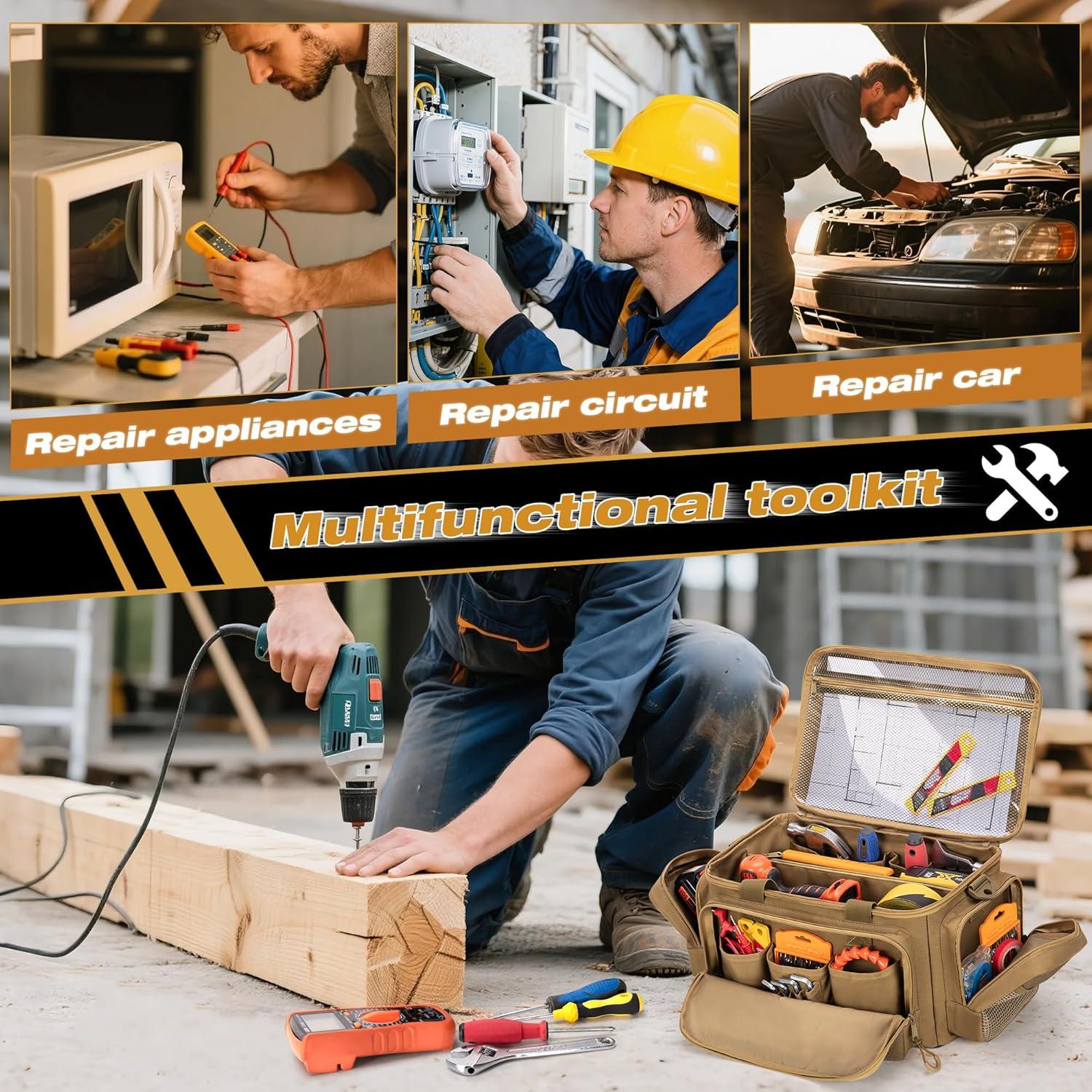 Bolsa de Herramientas Táctica Trahzia 35.56 cm Caqui