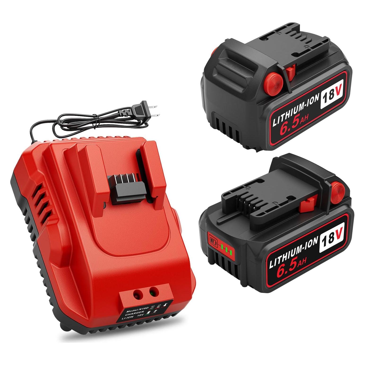 Paquete de 2 Baterías 18V 6.5Ah + Cargador Komifolen