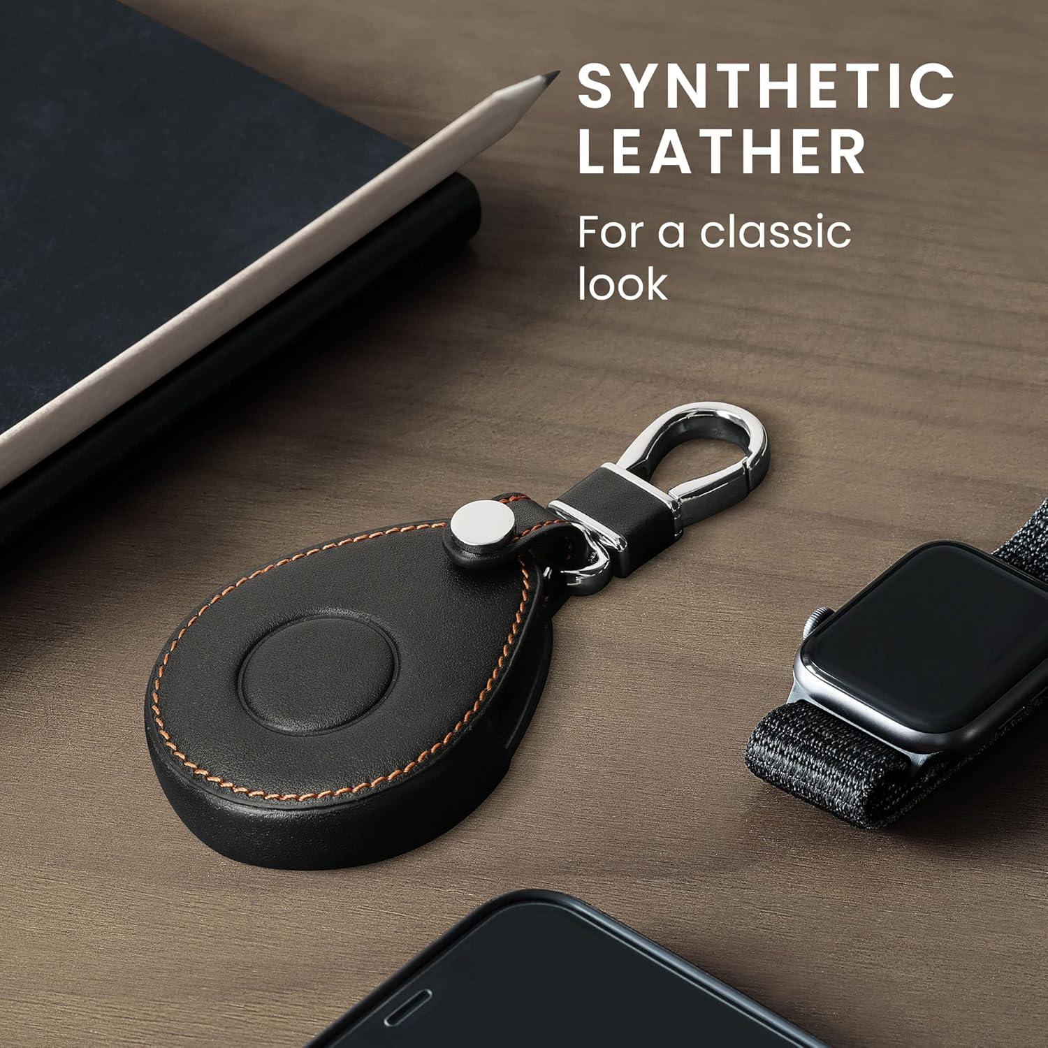 Cubierta de Llave kwmobile para Motocicleta Harley Davidson - Protector de Cuero Sintético Naranja/Negro