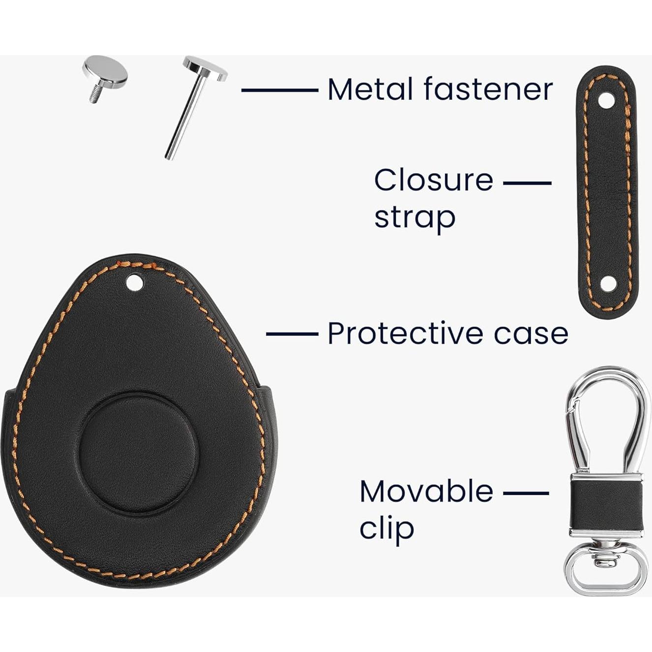 Cubierta de Llave kwmobile para Motocicleta Harley Davidson - Protector de Cuero Sintético Naranja/Negro