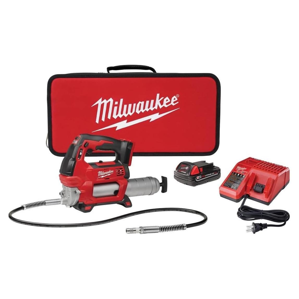 Pistola de Grasa Inalámbrica Milwaukee M18 2 Velocidades 689 Bar