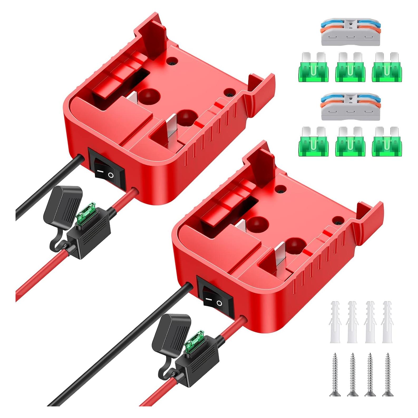 Adaptador de Batería Milwaukee M18 18V - 2 Paquetes con Fusibles