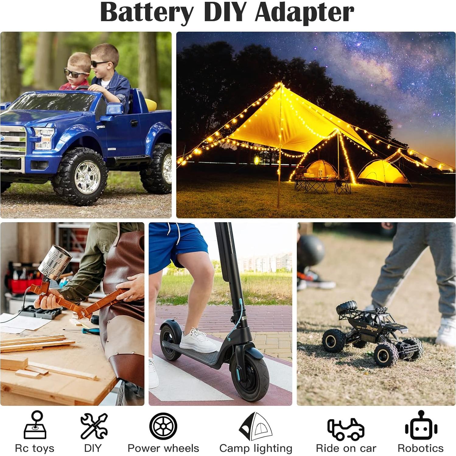 Adaptador de Batería Milwaukee M18 18V - 2 Paquetes con Fusibles