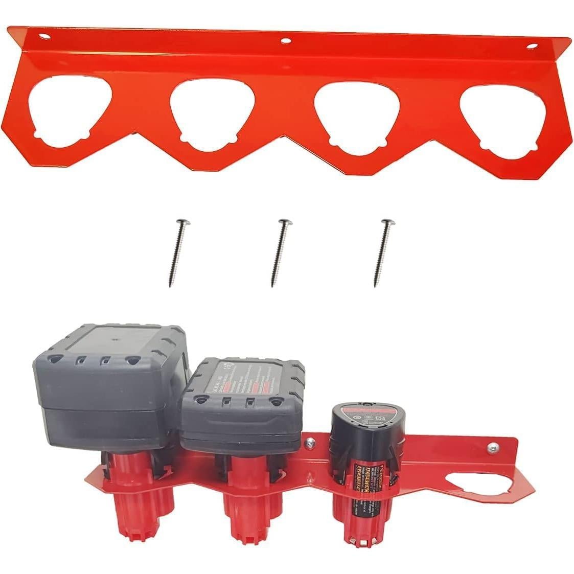 Soporte de Batería de Metal WOLGNKI para Milwaukee M12/M18 - 4 Pcs