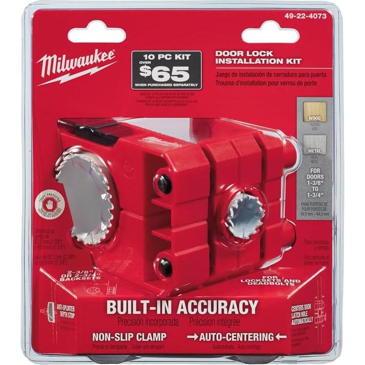 Kit de Instalación de Cerraduras Milwaukee 49-22-4073 con Sierra