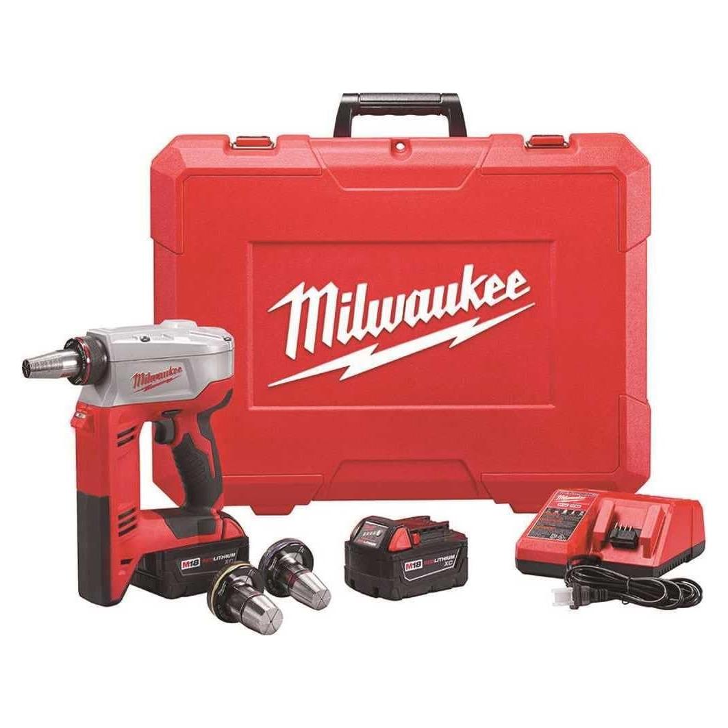 Kit de herramienta de expansión Milwaukee M18 Propex 18V con 2 baterías