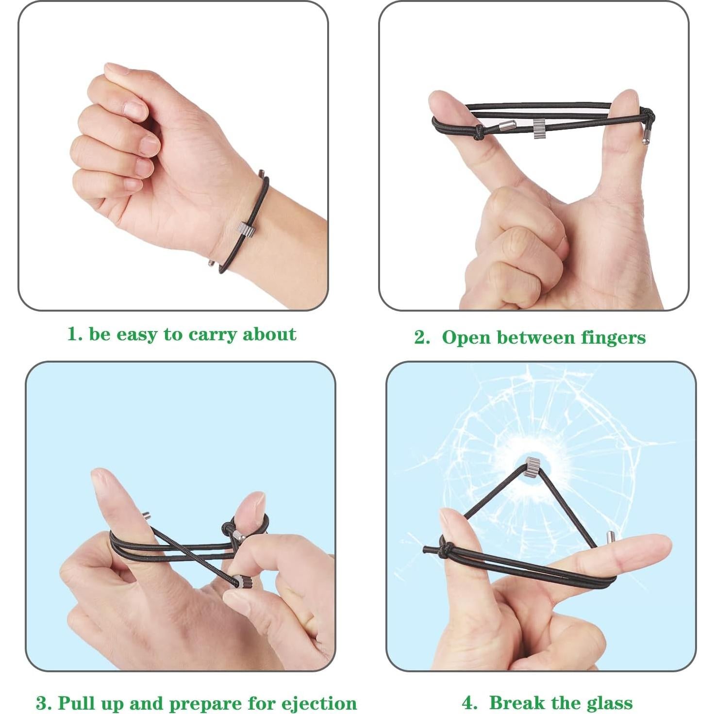 Pulsera Rompe Ventanas CYDZSW 2Pcs Herramienta de Escape