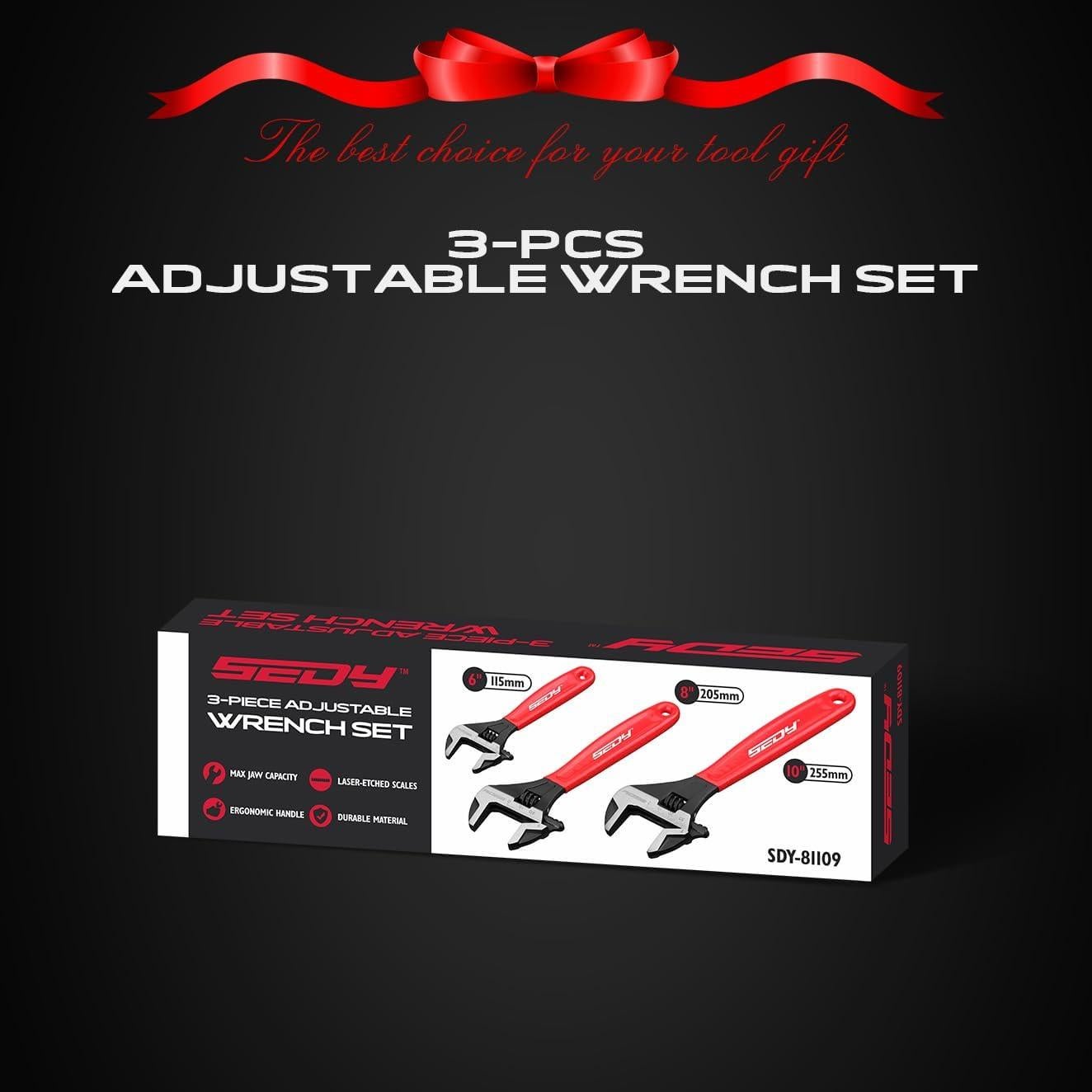 Juego de Llaves Ajustables SEDY 15.24-25.4 cm Acero CR-V