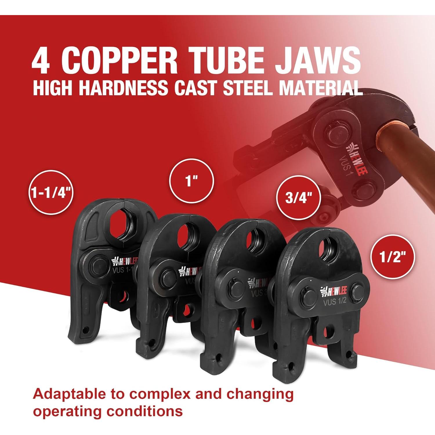 Crimpadora de Cobre HHEWLEE HZT-50B 4 Mandíbulas 42KN