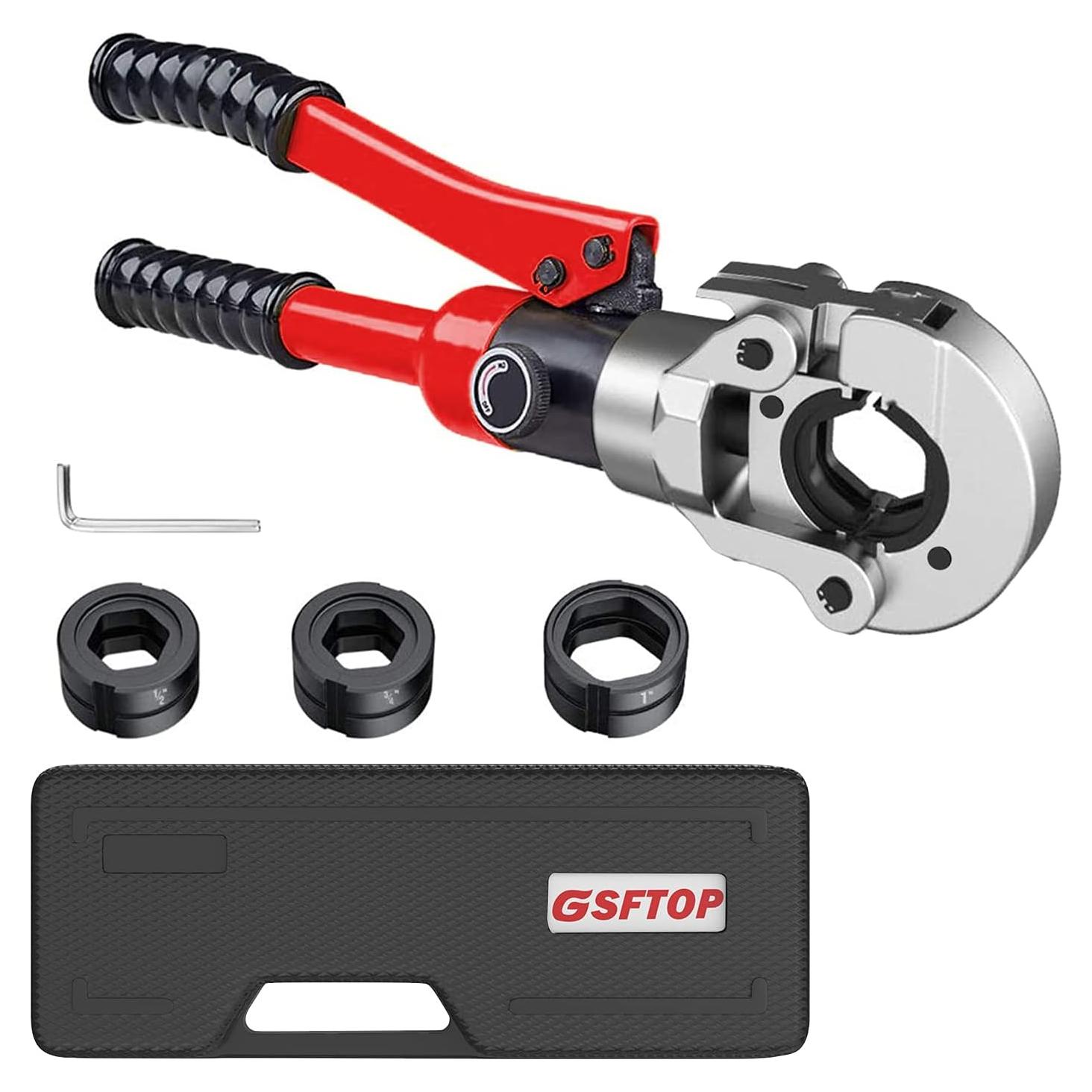 Herramienta de Crimpado Hidráulica GSFTOP 1/2" a 1" (Rojo)