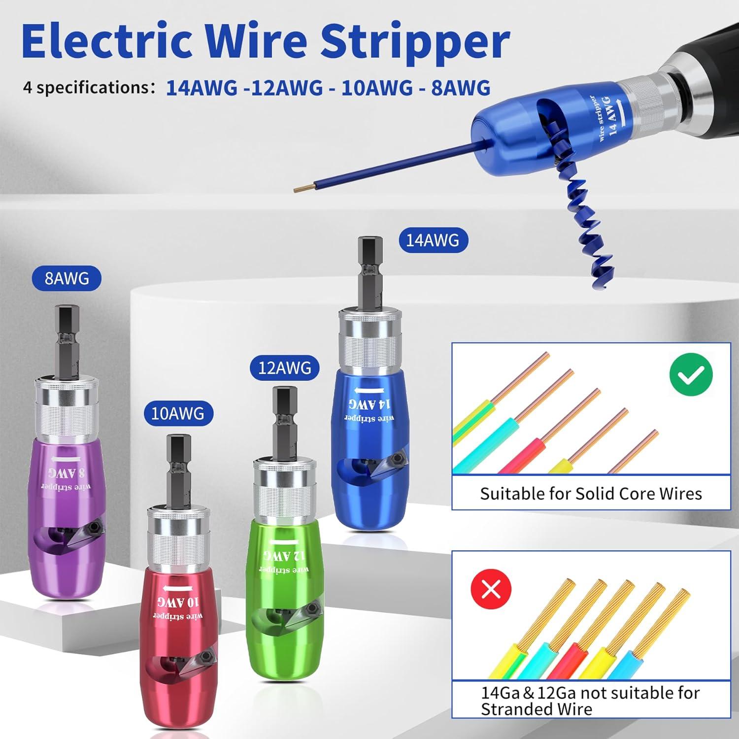 Desforrador de Cables Eléctrico GXILLPEI 15 Piezas 8-14 AWG