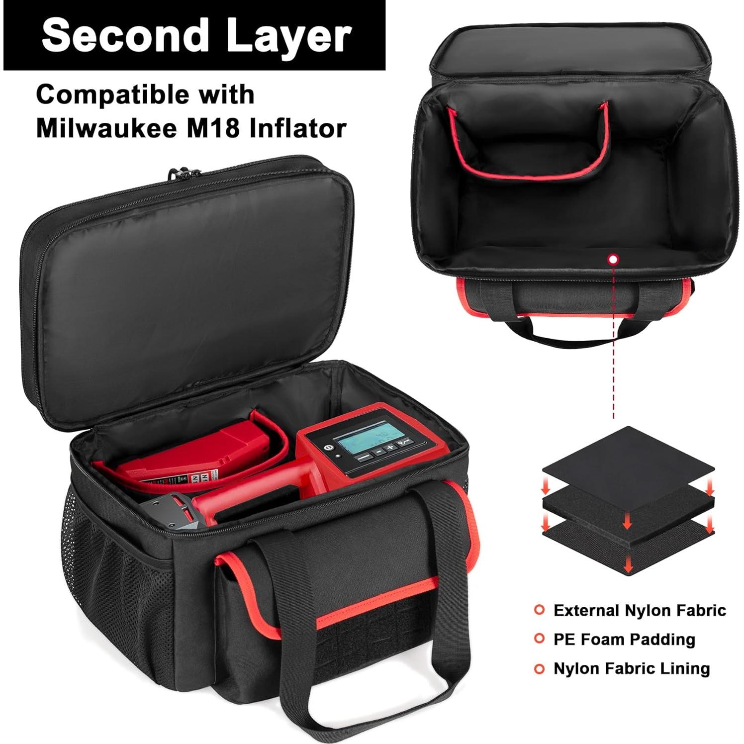Bolsa de Transporte Rexmica para Inflador Milwaukee M18 39.6x21.6cm