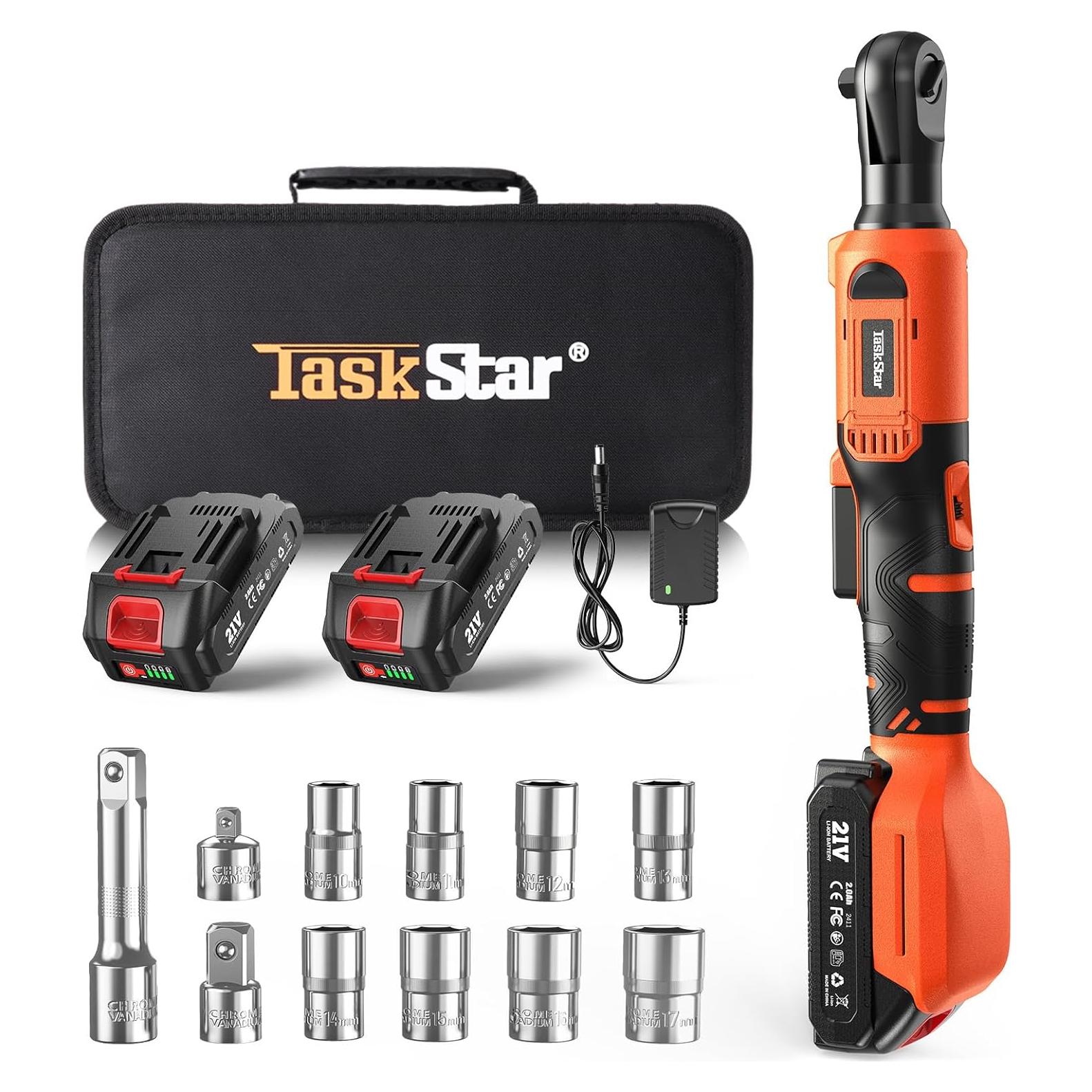 Llave de Carraca Eléctrica Inalámbrica Taskstar 3/8" 80 N.m