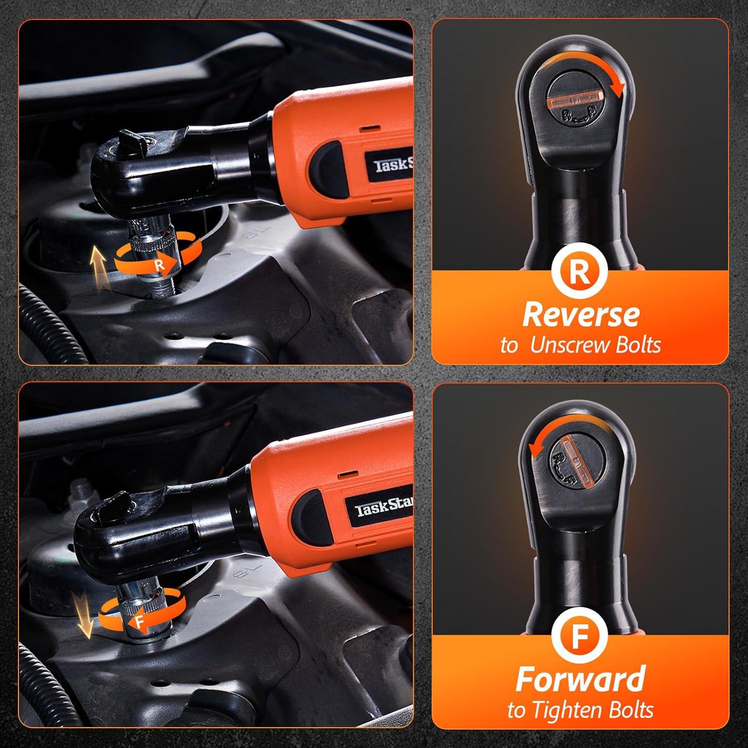 Llave de Carraca Eléctrica Inalámbrica Taskstar 3/8" 80 N.m