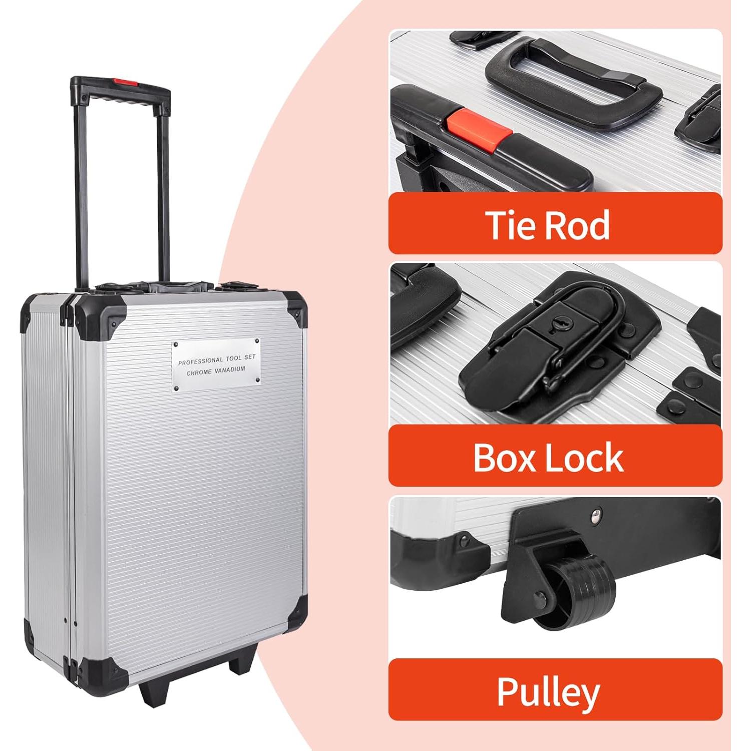 Juego de Herramientas 346 Piezas Taladro Eléctrico 18V Arcwares