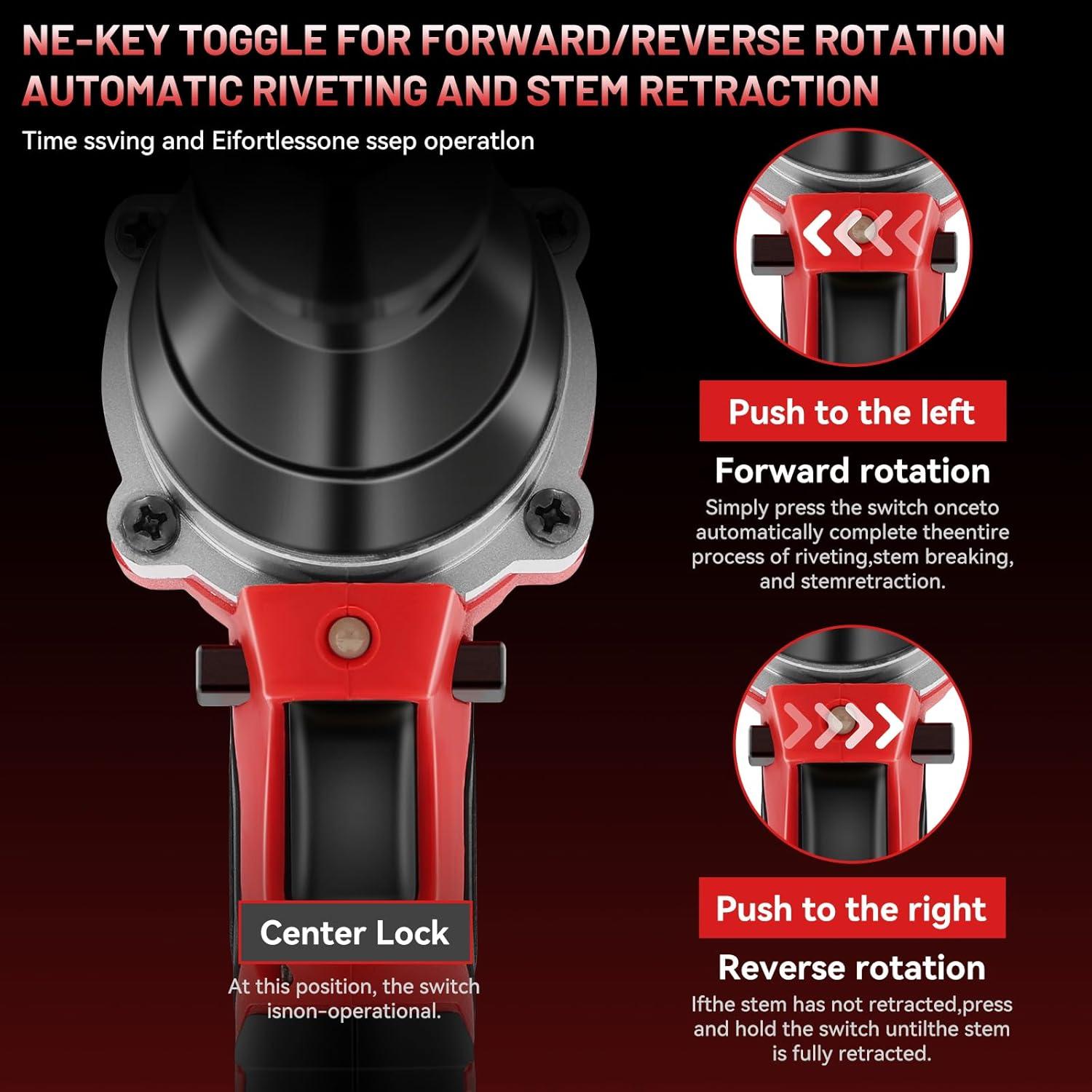 Pistola de Remaches Inalámbrica Labfintom 18V Sin Batería