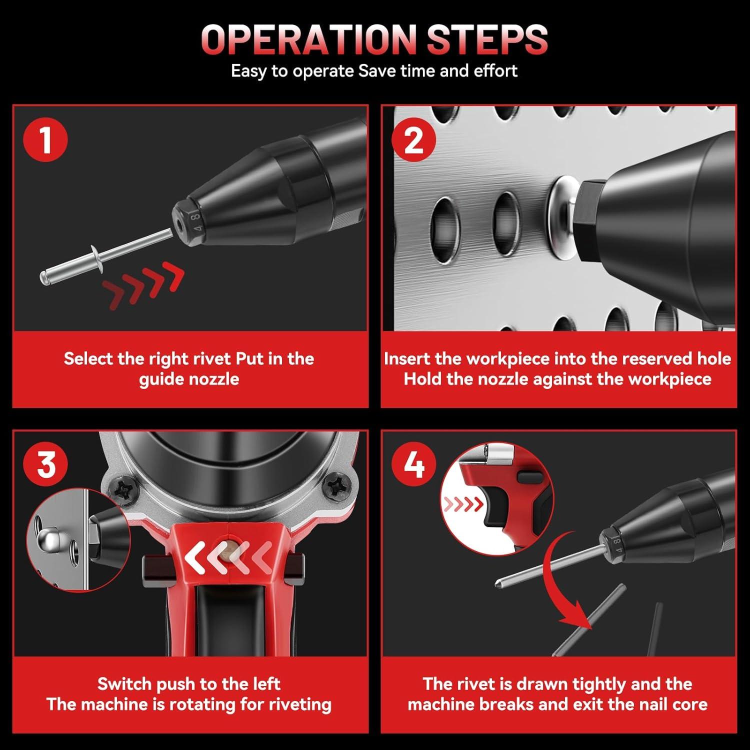 Pistola de Remaches Inalámbrica Labfintom 18V Sin Batería