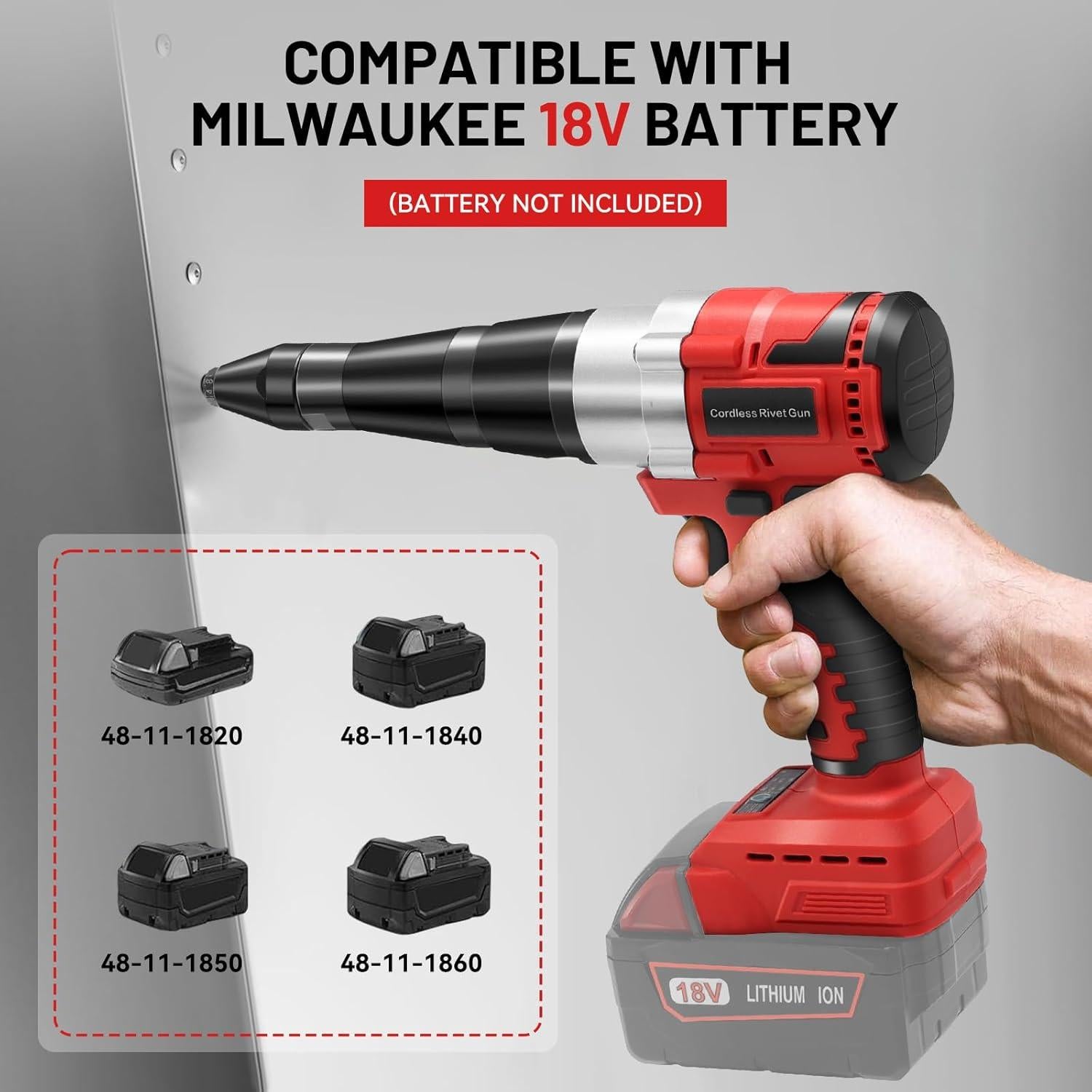Pistola de Remaches Inalámbrica Labfintom 18V Sin Batería